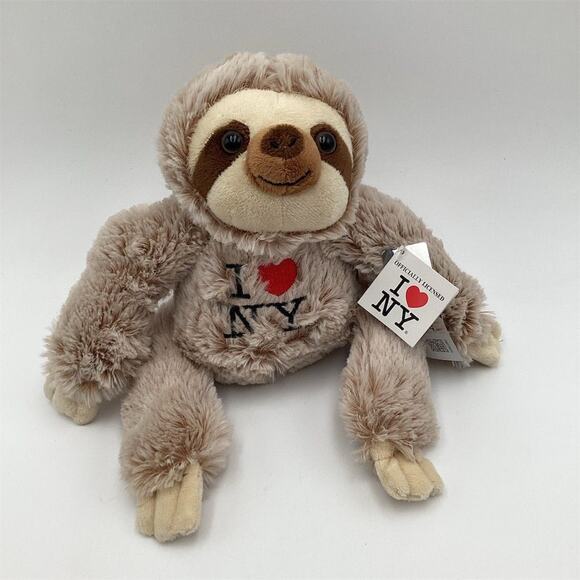 I LOVE NY Sloth Plush Stuffed Animal Multicolor Toy - Picture 1 of 10
